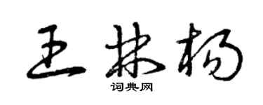 曾慶福王林楊草書個性簽名怎么寫