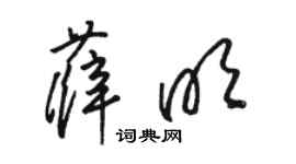 駱恆光薛明草書個性簽名怎么寫