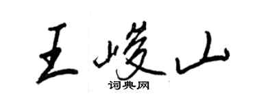 王正良王峻山行書個性簽名怎么寫