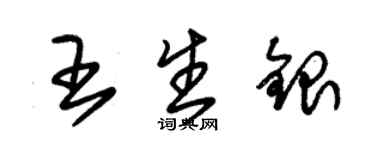 朱錫榮王生銀草書個性簽名怎么寫