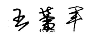 朱錫榮王蕾軍草書個性簽名怎么寫