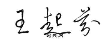 駱恆光王起芬草書個性簽名怎么寫