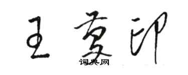 駱恆光王慶印草書個性簽名怎么寫