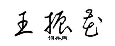 梁錦英王振花草書個性簽名怎么寫