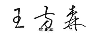 駱恆光王方森草書個性簽名怎么寫