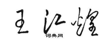 駱恆光王江煌草書個性簽名怎么寫