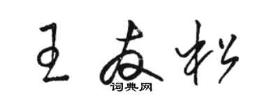 駱恆光王友松草書個性簽名怎么寫