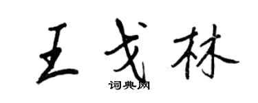 王正良王戈林行書個性簽名怎么寫