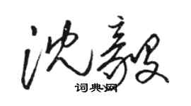駱恆光沈毅草書個性簽名怎么寫