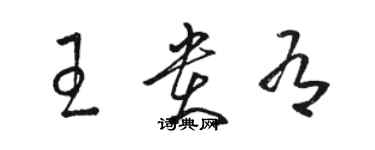 駱恆光王貴有草書個性簽名怎么寫