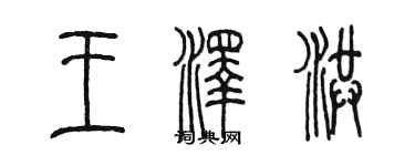 陳墨王澤洪篆書個性簽名怎么寫