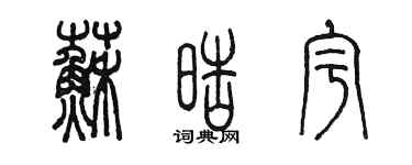 陳墨蘇皓宇篆書個性簽名怎么寫