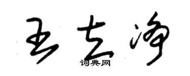 朱錫榮王立淨草書個性簽名怎么寫