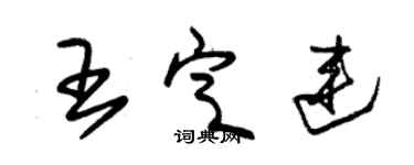 朱錫榮王定連草書個性簽名怎么寫