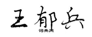 曾慶福王郁兵行書個性簽名怎么寫