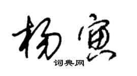 朱錫榮楊寅草書個性簽名怎么寫