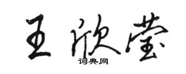 駱恆光王欣瑩行書個性簽名怎么寫