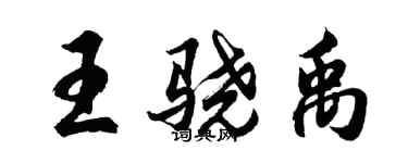 胡問遂王驍禹行書個性簽名怎么寫