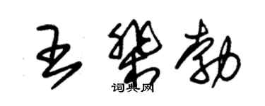 朱錫榮王棐勃草書個性簽名怎么寫