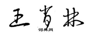 曾慶福王肖林草書個性簽名怎么寫