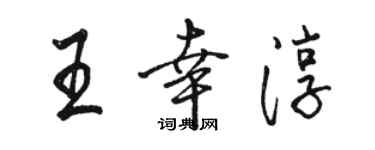 駱恆光王幸淳行書個性簽名怎么寫