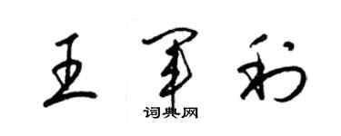 梁錦英王軍利草書個性簽名怎么寫