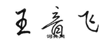 駱恆光王音飛行書個性簽名怎么寫