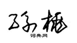 朱錫榮孫桃草書個性簽名怎么寫