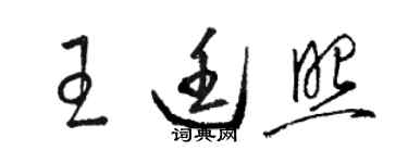 駱恆光王廷照草書個性簽名怎么寫