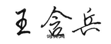 駱恆光王含兵行書個性簽名怎么寫