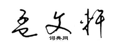 梁錦英孟文軒草書個性簽名怎么寫