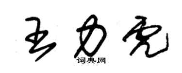 朱錫榮王力虎草書個性簽名怎么寫