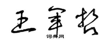 曾慶福王軍哲草書個性簽名怎么寫