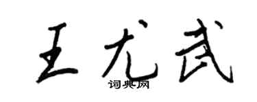王正良王尤武行書個性簽名怎么寫