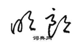 駱恆光明朗草書個性簽名怎么寫
