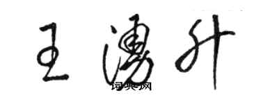 駱恆光王涌升草書個性簽名怎么寫