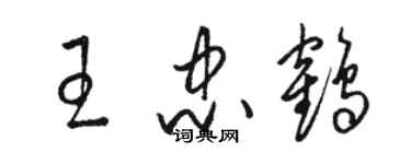 駱恆光王忠鶴草書個性簽名怎么寫