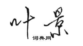 駱恆光葉景行書個性簽名怎么寫