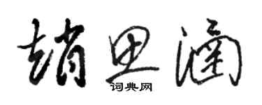 駱恆光趙思涵草書個性簽名怎么寫