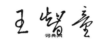 駱恆光王智童草書個性簽名怎么寫