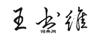 駱恆光王書維行書個性簽名怎么寫