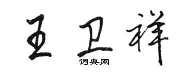 駱恆光王衛祥行書個性簽名怎么寫