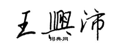 王正良王興沛行書個性簽名怎么寫