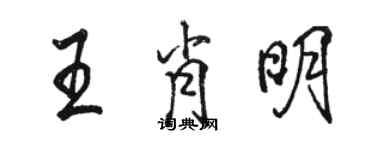 駱恆光王肖明行書個性簽名怎么寫