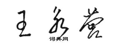 駱恆光王永營草書個性簽名怎么寫