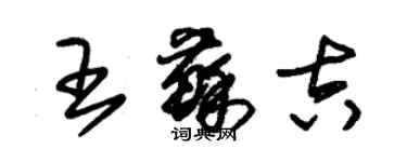 朱錫榮王蘇吉草書個性簽名怎么寫