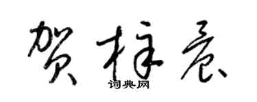 梁錦英賀梓晨草書個性簽名怎么寫