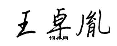 王正良王卓胤行書個性簽名怎么寫