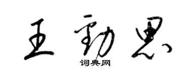梁錦英王勁思草書個性簽名怎么寫