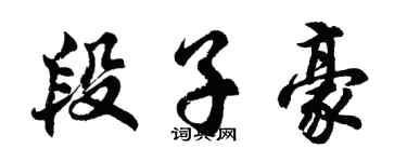 胡問遂段子豪行書個性簽名怎么寫